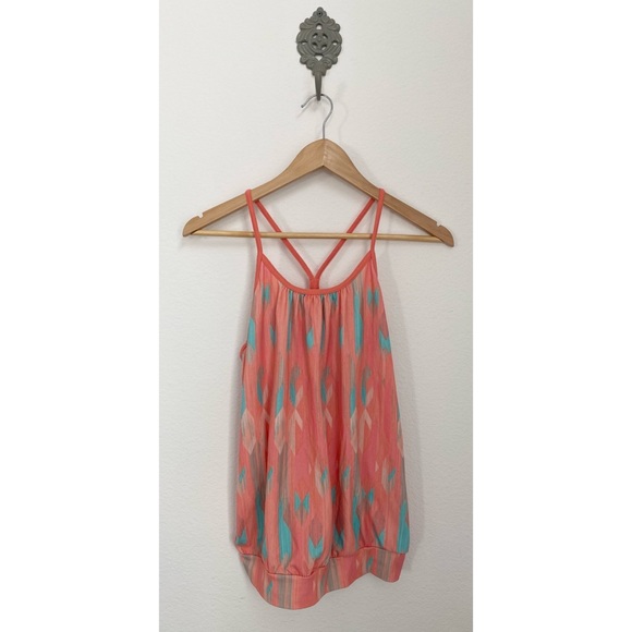 PrAna • Andie Abstract Print Thin Racerback Strap Activewear Tank Top - Picture 1 of 14